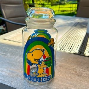 Vintage Snoopy Peanuts Goodies Canister Jar